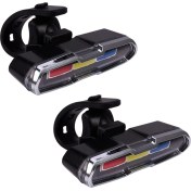 Resim 2x USB Şarj Edilebilir Ön Arka Bisiklet Işık Lityum LED Bisiklet Arka Lambası Bisiklet Kask Işık (Yurt Dışından) 