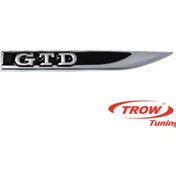 Resim Çamurluk Yazısı Gtd Logosu Siyah Zemin Krom Logo 