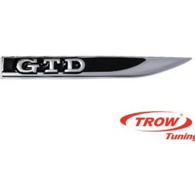 Resim Çamurluk Yazısı Gtd Logosu Siyah Zemin Krom Logo 