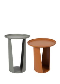 Resim Mush Yeşil Turuncu Metal 2'li Yan Sehpa 