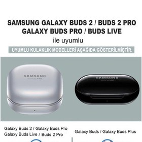 Resim Microsonic Samsung Uyumlu Galaxy Buds Pro Kılıf Süslü Renkli Kalp Desenli Mor 