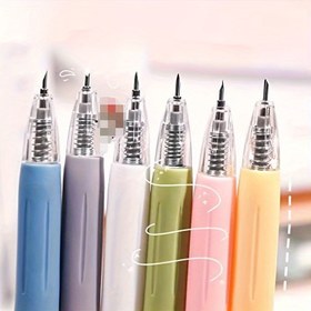 Resim 1 adet Geri Çekilebilir El Sanatları Bıçağı Kalemi / 6 adet Set Geri Çekilebilir Hassas El Sanatları Bıçağı Kalem, Öğrenciler için Scrapbook Kağıt Kesici, Manuel Dekorasyon Araçları, Plastik, Karışık Renkler, Elektriksiz 