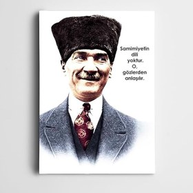 Resim Dekolata Atatürk Samimiyet Kanvas Tablo 120 x 170 CM 