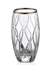 Resim Kcd Kilim Platin Kesme El Dekor Yaldızlı 6 Adet Desenli Su ve Meşrubat Bardak Takımı 