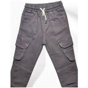 Resim Çikoby Erkek Çocuk Kargo Cep Detaylı Beli Paçası Lastikli Pantolon-14858 Füme 