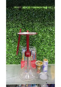 Resim Mr.eds E29 Boss Nargile Takımı 27 Er Kömür Sipsi Seramik Lüle Lüle Tabağı Folyo Maşa Kırmızı 