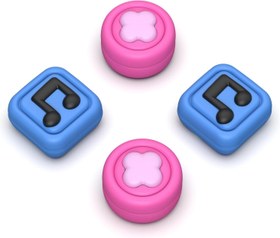 Resim PlayVital Thumbs Cushion Caps Thumb Grip Caps for Nintendo Switch, Joystick Cover for Nintendo Switch Lite, Thumbstick Grips for OLED Joycon - Wonder Rhythm 