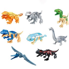 Resim 1 Adet Simülasyon Tyrannosaurus Rex Montaj Oyuncak, Karikatür Küçük İnce Parça Yapı Blokları, Şekillendirme ve Söküm Dinozor Eğitici Mantık Bulmaca 