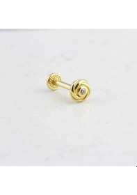 Resim Glorria Altın Gül Tragus Piercing Sarı 