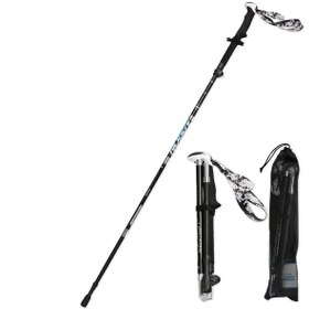 Resim Cbtx Kodenor Ultra-Hafif Eva Kavrama Kolu Karbon Fiber Trekking Baston Siyah 