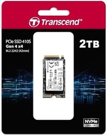 Resim Transcend 2TB M.2 2242 PCIe Gen4x4 SSD, Compatible with Ultra-Thin Laptops, Dram-Less Low Power, Up to 5000MB/s, TLC - TS2TMTE410S 