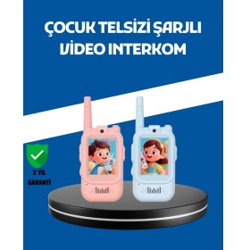 Resim Savarga Çocuklar Için Video Görüşmeli Walkie Talkie Uzun Mesafe Iletişim 
