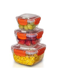 Resim 3'lü Set Master Kare Saklama Kabı 275 ML - 500 ML - 900 ML 001 