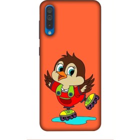 Resim Zipax Deste Samsung Galaxy A50 Kılıf Patenli Kuş Baskılı Desenli Silikon Kılıf -8259 