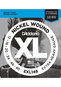Resim D'addario Exl148 Nickel Wound Extra-Heavy Takım Tel Elektro Gitar 