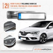 Resim İntachrom Renault Megane Krom Plakalık - Hummer Tip 2 Adet 