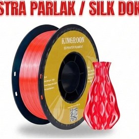 Resim Silk Pla Filament Şeker Kırmızısı / Gül Rengi Candy Red - 1.75mm 1kg - Ekstra Parlak 