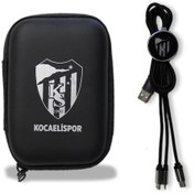 Resim Cix Spor Kocaelispor Lisanslı Işıklı Şarj Kablosu Kutulu Siyah 