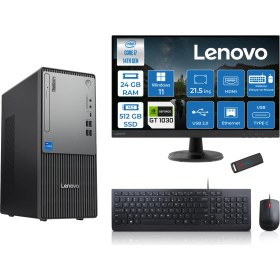 Resim Lenovo Thinkcentre Neo 50T Gen5 Intel Core I7 14700 24GB Ddr5 512GB SSD 21.5 Inç Monitör Windows 11 Pro Nvidia GT1030 4gb Masaüstü Bilgisayar 10302112UAS0GL00P07 + Zetta Flash Bellek 