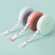 Resim 1 adet/3 adet Mini Taşınabilir Ölçü Bandı Vücut Kumaş Dikiş Terzi Kumaş Örgü El İşi Geri Çekilebilir 60 inç 1.5 Metre Çift Taraflı Ölçü Bandı 