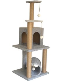 Resim Missidea T06 Kedi Oyun Evi Kedi Tırmalama Ve Oyun Evi Gri 