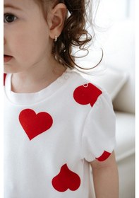 Resim Lilabio %100 Pamuk Kalpli Kız Bebek Şortlu Takım Kırmızı 