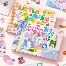 Resim 1 Kitap, Sevimli Karikatür Desenli Stickerlar, El Yapımı DIY Kollaj Dekoratif Kağıt, Scrapbook İnce Aksesuarlar, Düzenli Senaryolar İçin Not Defteri Stickerları, Cep Telefonu Kılıfı Su Bardağı Stickerları, Albüm Günlük Dekorasyon Not Defteri Aksesuarları, Çöp Günlüğü Stickerları Sanat ve El Yapımı Dekoratif Stickerlar, Scrapbook İnce Stickerlar 