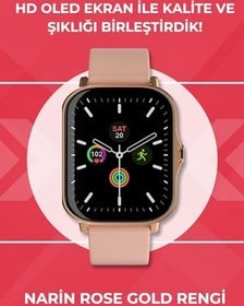 Resim Bakeey G9 Mini 3 Kordonlu Bileklik Hediyeli Kadın Akıllı Saat Android Ios Uyumlu Hediye Pembe Watch 8 9 
