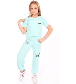 Resim Toontoy Kids Toontoy Kız Çocuk Enjoy Yes Baskılı Eşofman Takım Mint Yeşili 