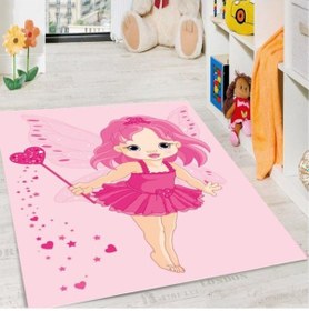 Resim Halıportalı Üç Boyutlu Prenses Çocuk Odası Halısı I-B-632 Pembe 