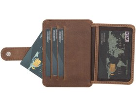 Resim BLW19 Leather Card Holder - Sandy Brown 