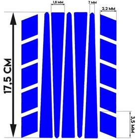 Resim Şerit Şeklinde Reflektif Mavi Sticker Çınar Extreme 