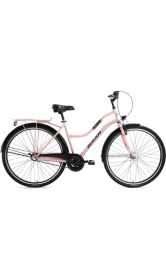 Resim Bisan Bella-24 Kadın Şehir Bisikleti 42CM V 26 Jant 3 Vites Pudra Pembe Siyah 