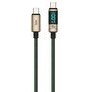 Resim Bix Type-C to Type-C 100W 480Mbps E-Marker Çipli LED Dijital Ekranlı Şarj ve Data Kablosu 1 Metre Bronz 