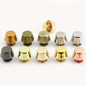 Resim A Set Of 20 All-copper Water Bucket Nails For Bags, With Round Head Screws 8x12 Mm, Suitable For Bags, Handbags, Luggage, And Other Leather Accessories. 