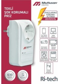 Resim Mutlusan Tekli Akım Korumalı Priz Topraklı 