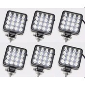 Resim 6'Lu Kare Çalışma Lambası Kalın Kasa 28 Mm 8-110 Volt 6500k 