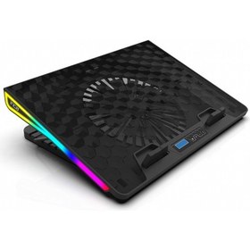 Resim INC-608GMS Arrax Serıes Bıg Fan, Rgb Frame, LCD Panel, 7 Rgb Mode, 5 Steps 13 ”-18” Gaming Notebook Soğutucu 