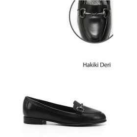 Resim Gönderi R Siyah Hakiki Deri Tokalı Babet Siyah 