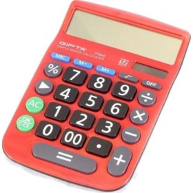 Resim F3046 12 Haneli Hesap Makinesi Kırmızı 