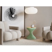Resim Echo Furniture Merta Haki Yeşil Buz Kabı ve Kapaklı Sehpa 