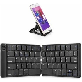 Resim Samsers Katlanabilir Bluetooth Klavye Stand Tutuculu Siyah Bt X 1 