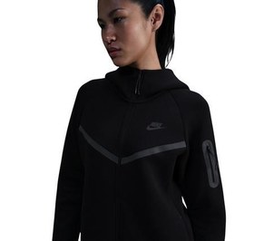 Resim Nike Sportswear Tech Fleece Windrunner Kadın Ceket Siyah 