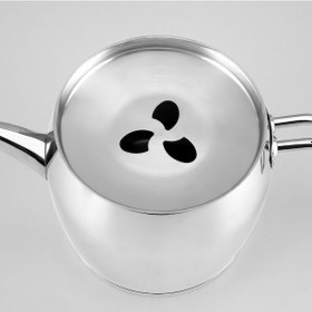 Resim Nehir Florina Midi Orta Boy Paslanmaz Çelik 0.85-1.70 Lt. Çaydanlık Takımı Gri 