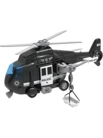 Resim 1:16 Sürtmeli Sesli Işıklı Helikopter - Kırmızı 