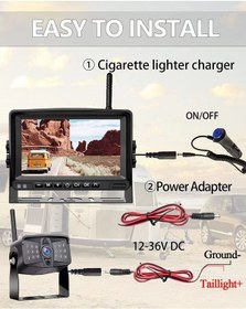 Resim Powermaster Kablosuz Araç Kamera Ve Monitör Seti 