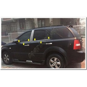 Resim Db Chrome Kia Sorento Cam Çıtası Nikelajı 2002-2009 4 Parça P.Çel 