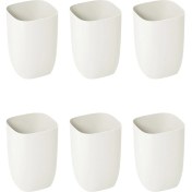 Resim Benagee 6x Banyo Çöp Kutusu Küçük Ofis Kutusu Plastik Atık Kağıt Çöp Kutusu Modern Banyo Yatak Odası Oturma Odası Için Çöp Kutusu Beyaz (Yurt Dışından) 