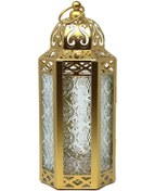 Resim Lichen Altın Mum Fener Dekorasyon, Mumluk Işıkları Kapalı Açık, Diğer 