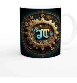 Resim Başak Burcu Baskılı Kahve Kupası - Zamanın Çarkları Astroloji Mekanizması Vs1 